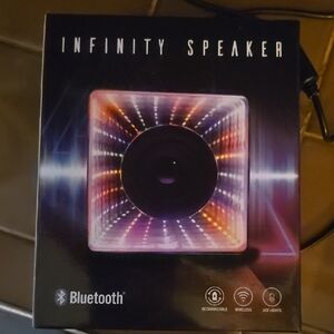 Black and Purple Portable Speaker with Bluetooth and Colorful Light Display